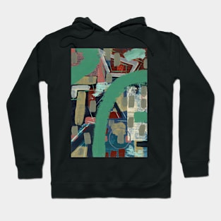 Art Acrylic artwork abstract Sage Hoodie